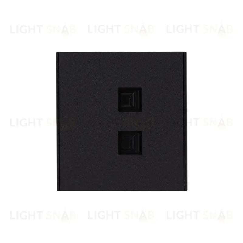 Розетка STRONG компьютерная двойная RJ45+RJ45 кат6 с/у антрацит KRANZ KR-78-0725-5 KR-78-0725-5