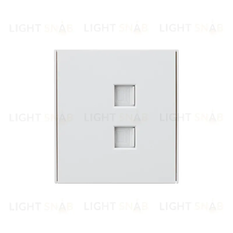 Розетка STRONG компьютерная двойная RJ45+RJ45 кат6 с/у жемчуг KRANZ KR-78-0725-4 KR-78-0725-4