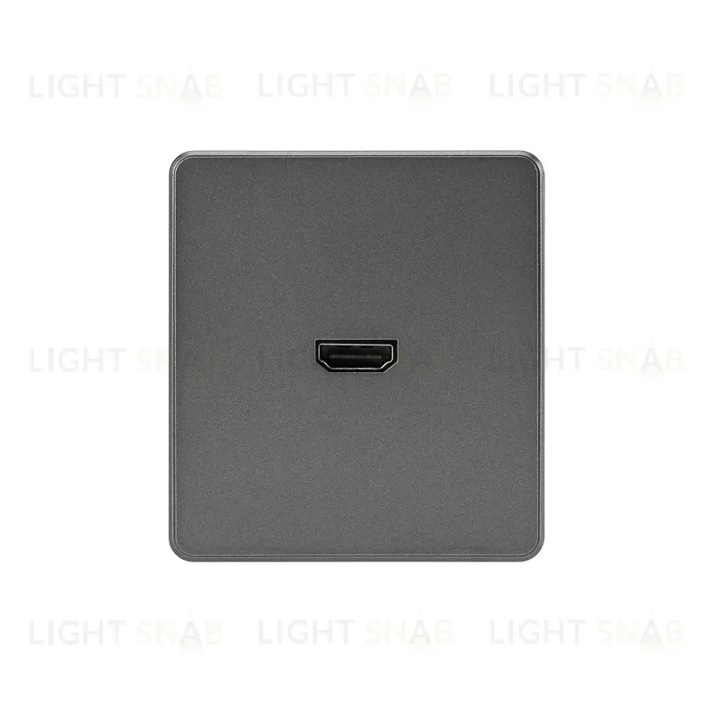 Розетка ROUND HDMI с/у титан KRANZ KR-78-0730-2 KR-78-0730-2