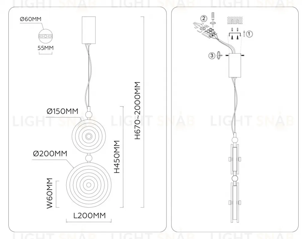 Подвесной светильник Ambrella Light High Light Crystal LH31127 LH31127