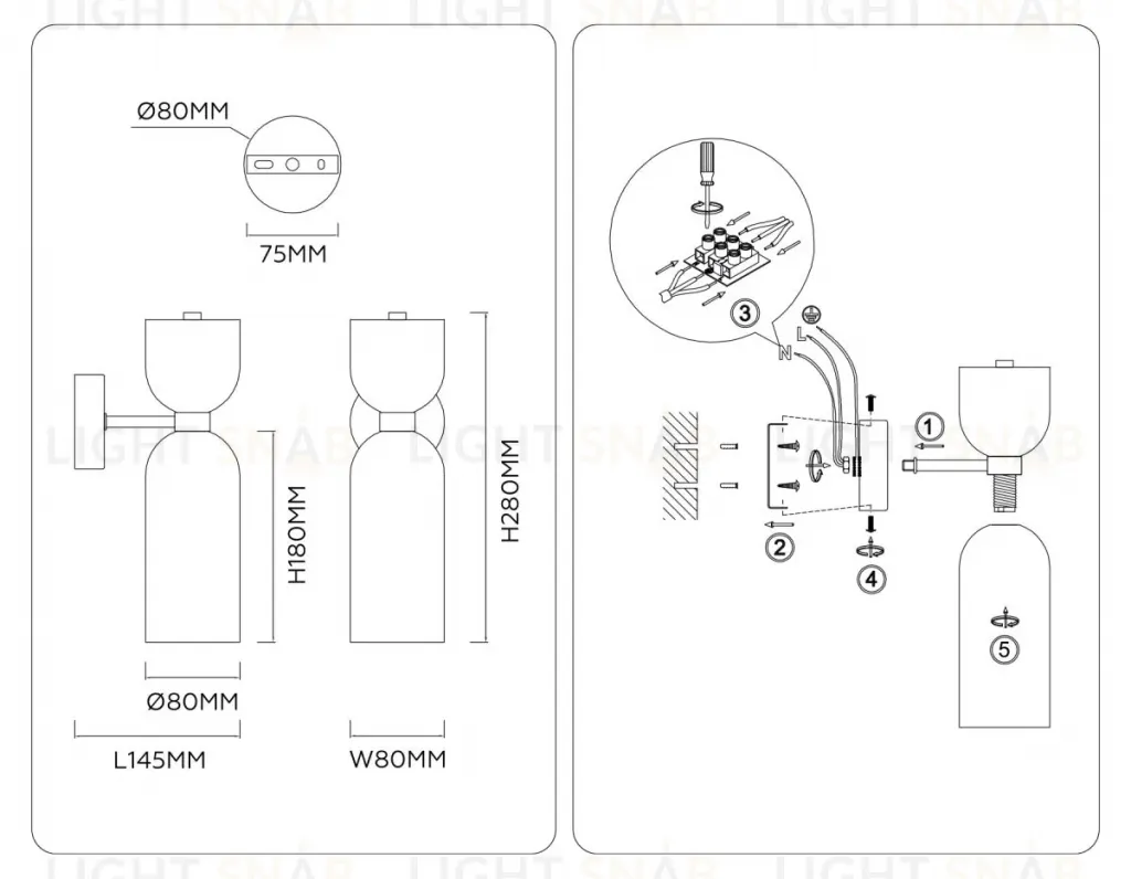Бра Ambrella Light High Light Ceramo Modern LH53327 LH53327