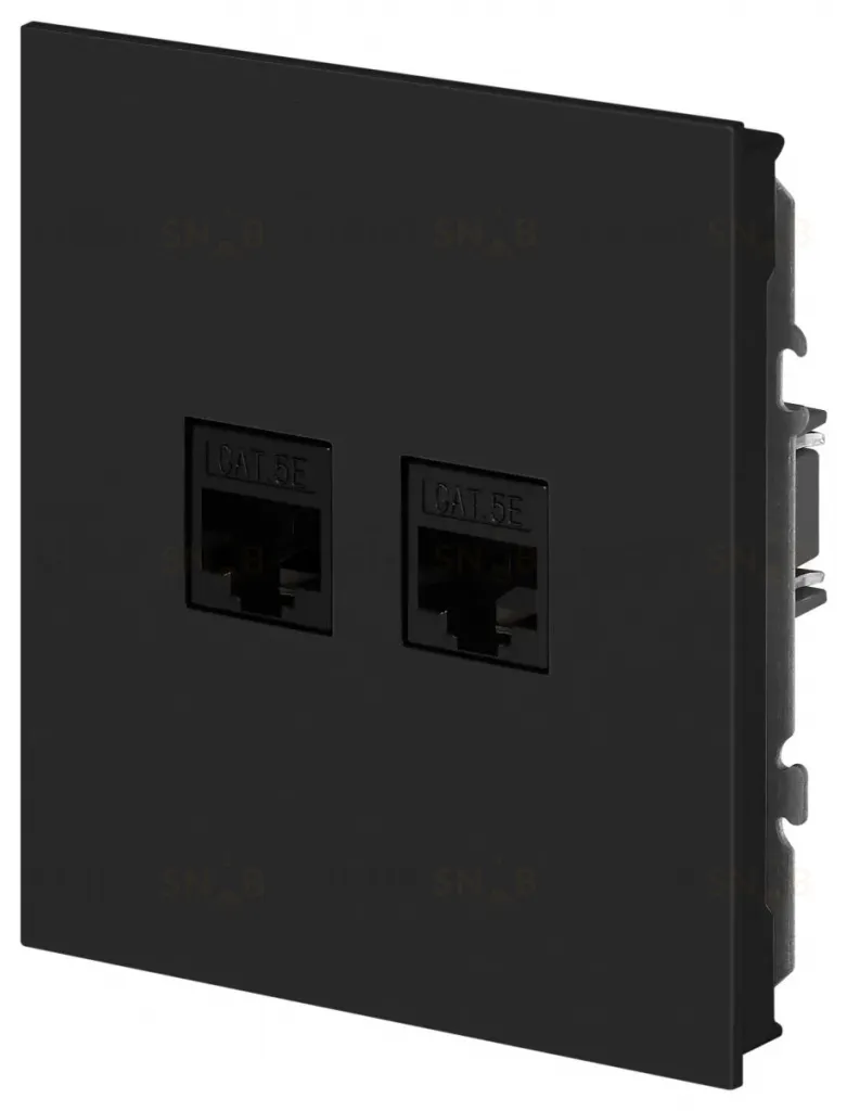 Розетка Эра Arktik 16-3108-05 информационная двойная 2XRJ45 антрацит Б0070488 Б0070488