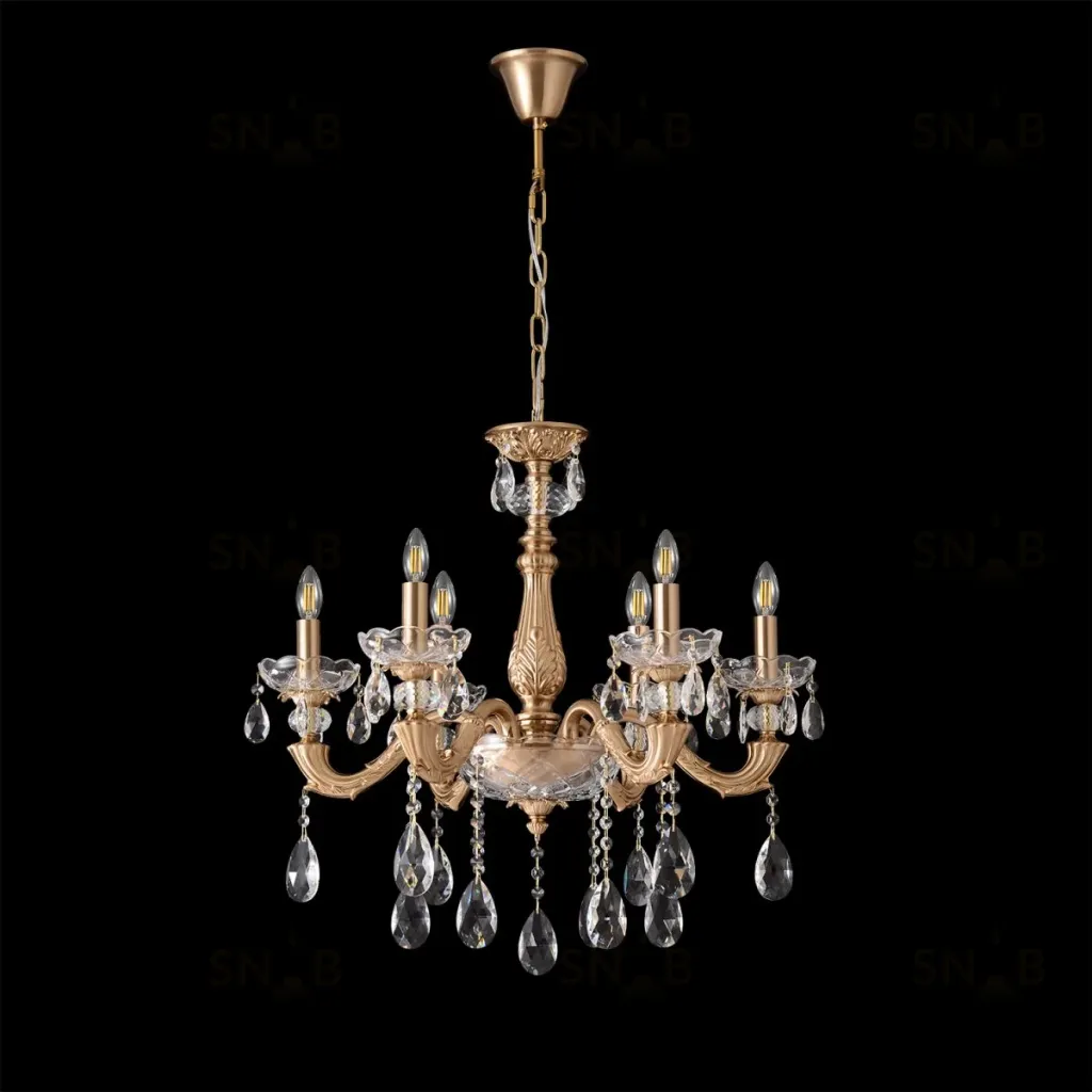 Подвесная люстра Crystal Lux ELIZABETH SP6 BRASS ELIZABETH SP6 BRASS