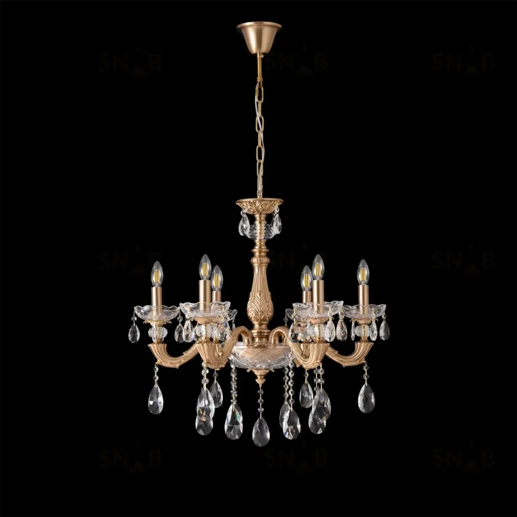 Подвесная люстра Crystal Lux ELIZABETH SP6 BRASS ELIZABETH SP6 BRASS