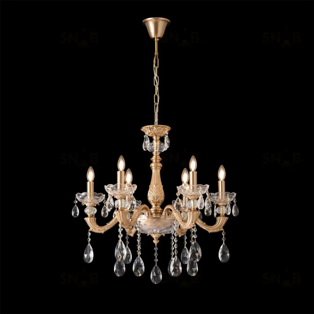 Подвесная люстра Crystal Lux ELIZABETH SP6 BRASS ELIZABETH SP6 BRASS