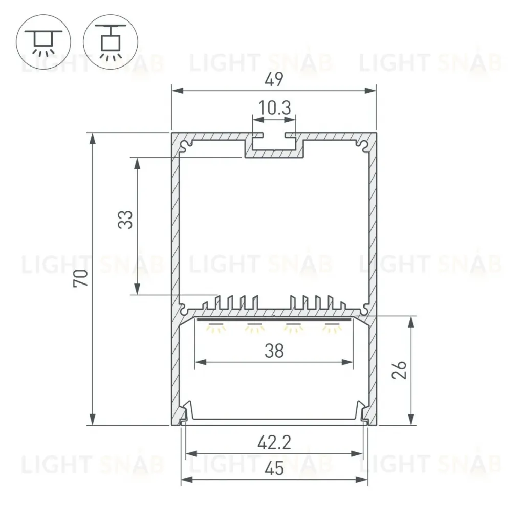 Профиль Arlight SL-LINE-4970-2000 BLACK (BY) (Алюминий) 062513 062513