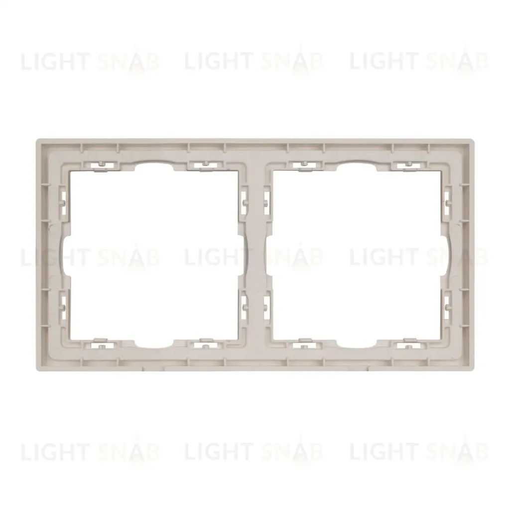 Рамка универсальная пластиковая софт-тач 2 поста кашемир Arlight FRM-SFPL-2-CA 059456(1) 059456(1)