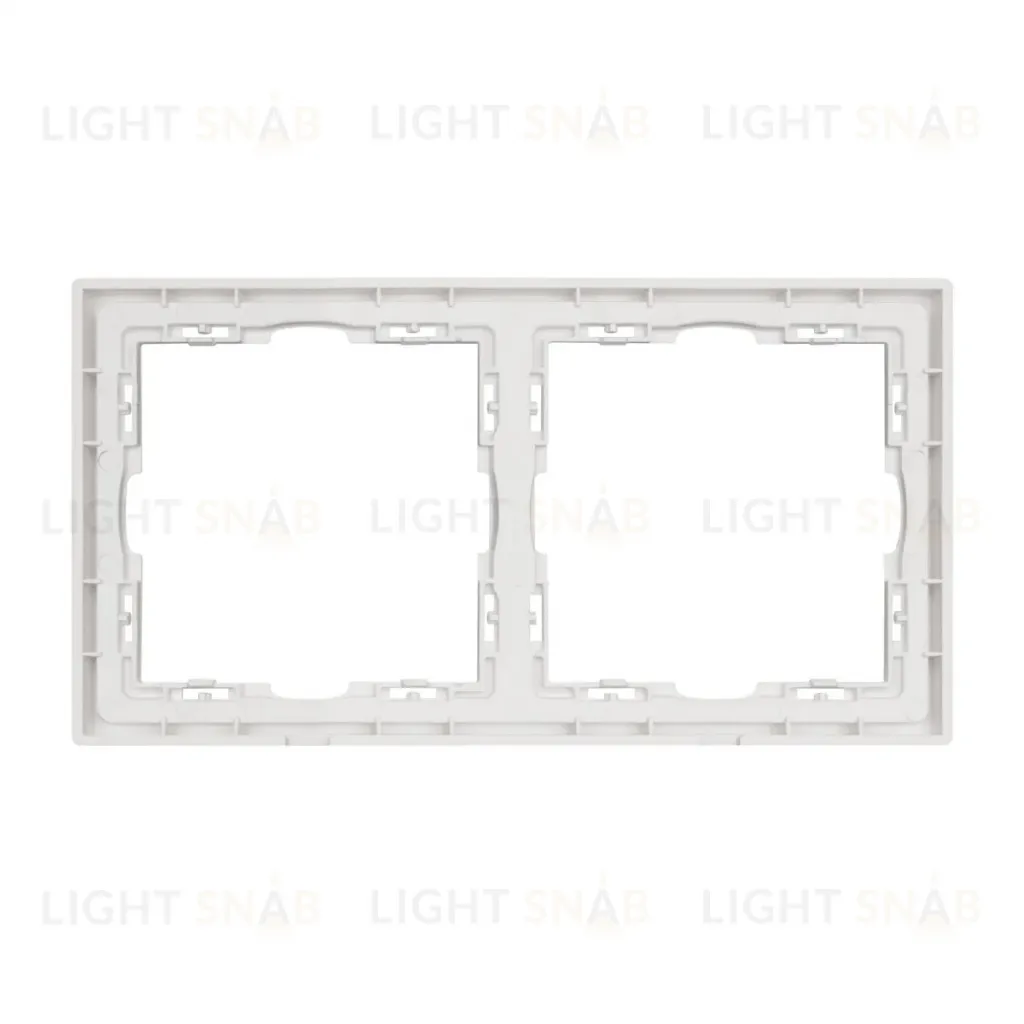 Рамка универсальная пластиковая софт-тач 2 поста никель Arlight FRM-SFPL-2-IS 059457(1) 059457(1)