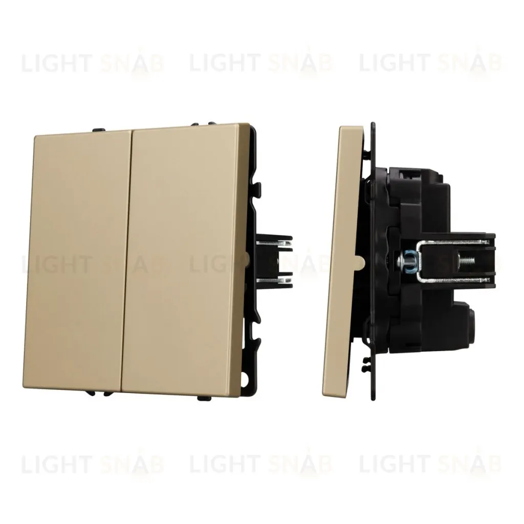 Выключатель перекрестный 2 кл софт-тач золотой песок Arlight SWT-MKX2-SFPL-GD (250V, 10A) 061792(1) 061792(1)