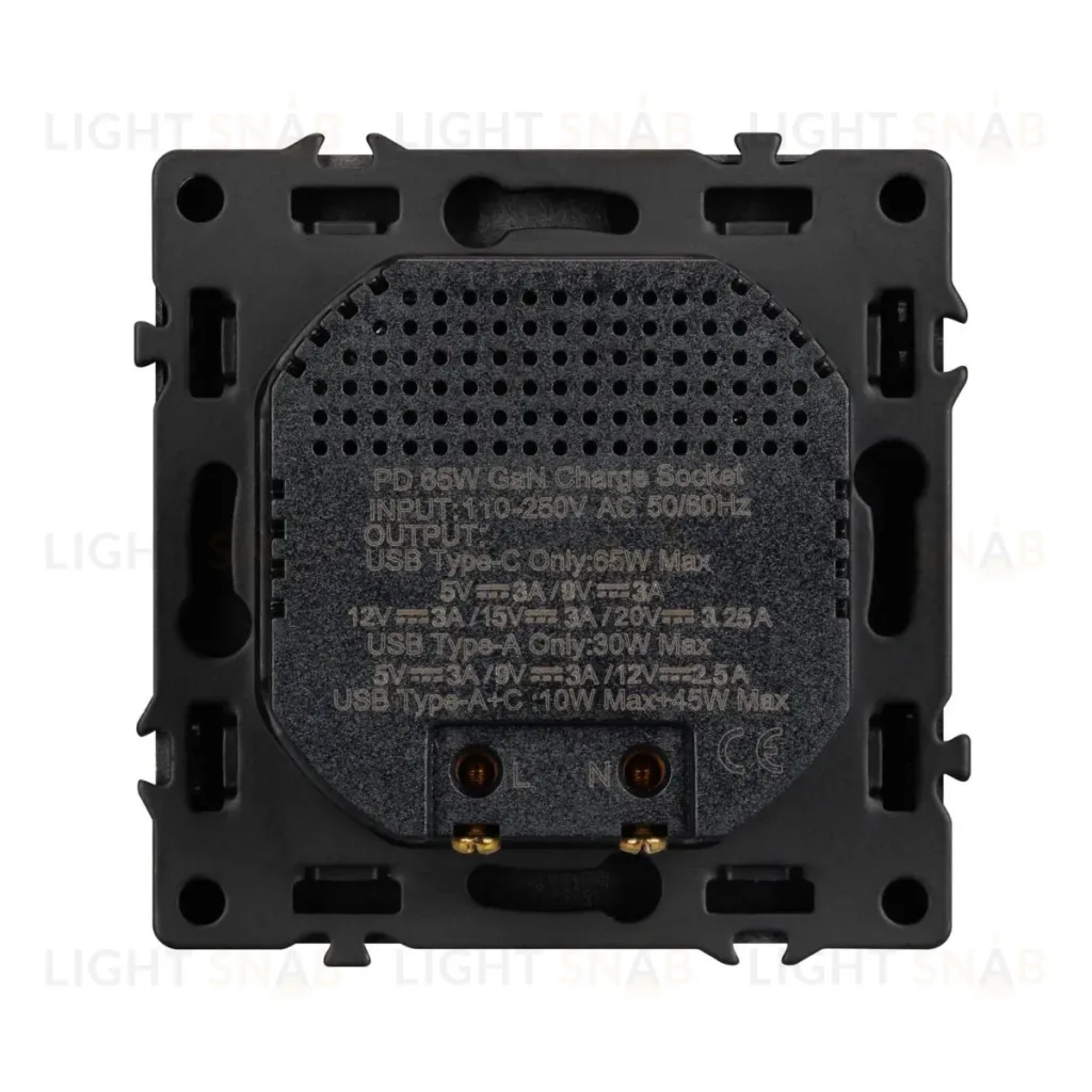 USB Розетка тип A+C софт-тач серый базальт Arlight SCT-MUAC-SFPL-FC-GR (65W, QC3) 054319(1) 054319(1)