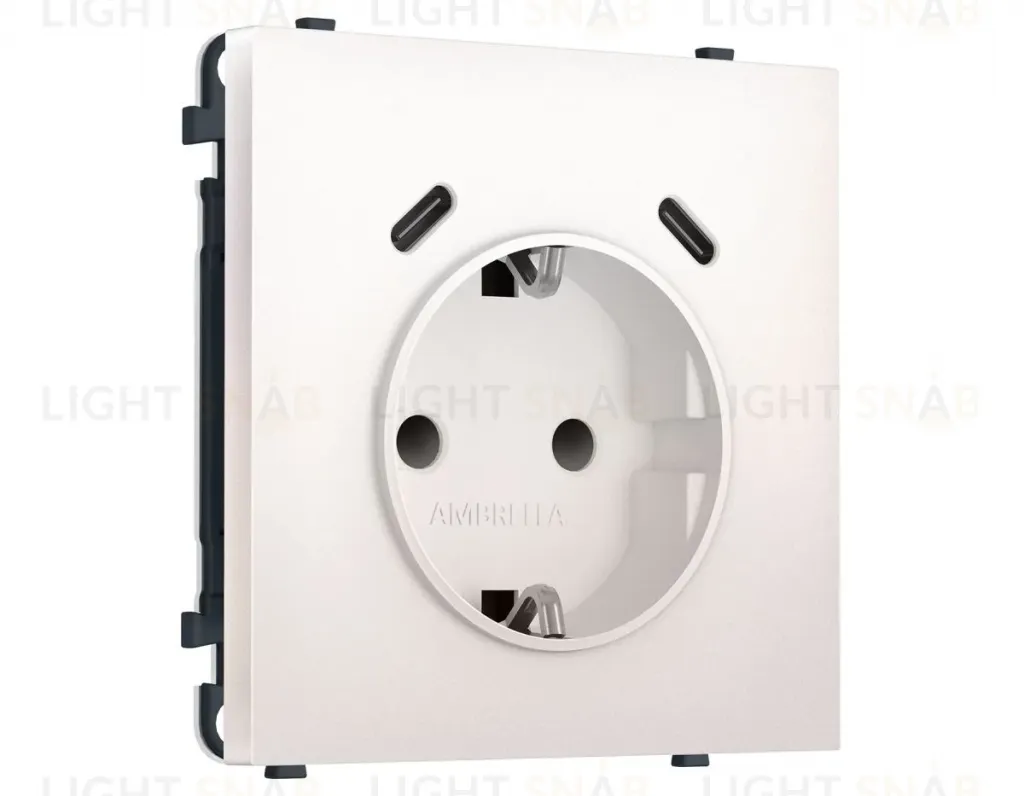 Комплект механизма электрической розетки SIGMA Жемчуг 2USB С+C 20W Ambrella Volt MS210510 (SP2105, PR165) MS210510