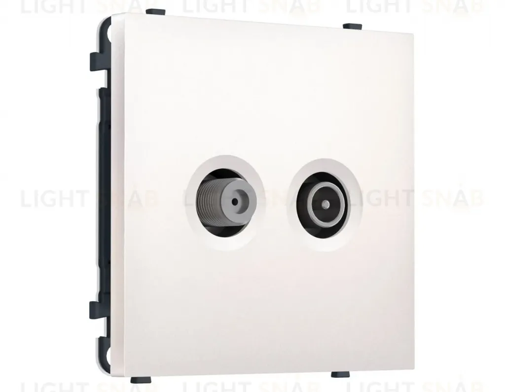Комплект механизма розетки TV оконечной + SAT SIGMA Жемчуг 5-862MHz 3.5dB/950-2150MHz 3.8dB QUANT PRO Ambrella Volt MS213310 (SP2133, PR217) MS213310
