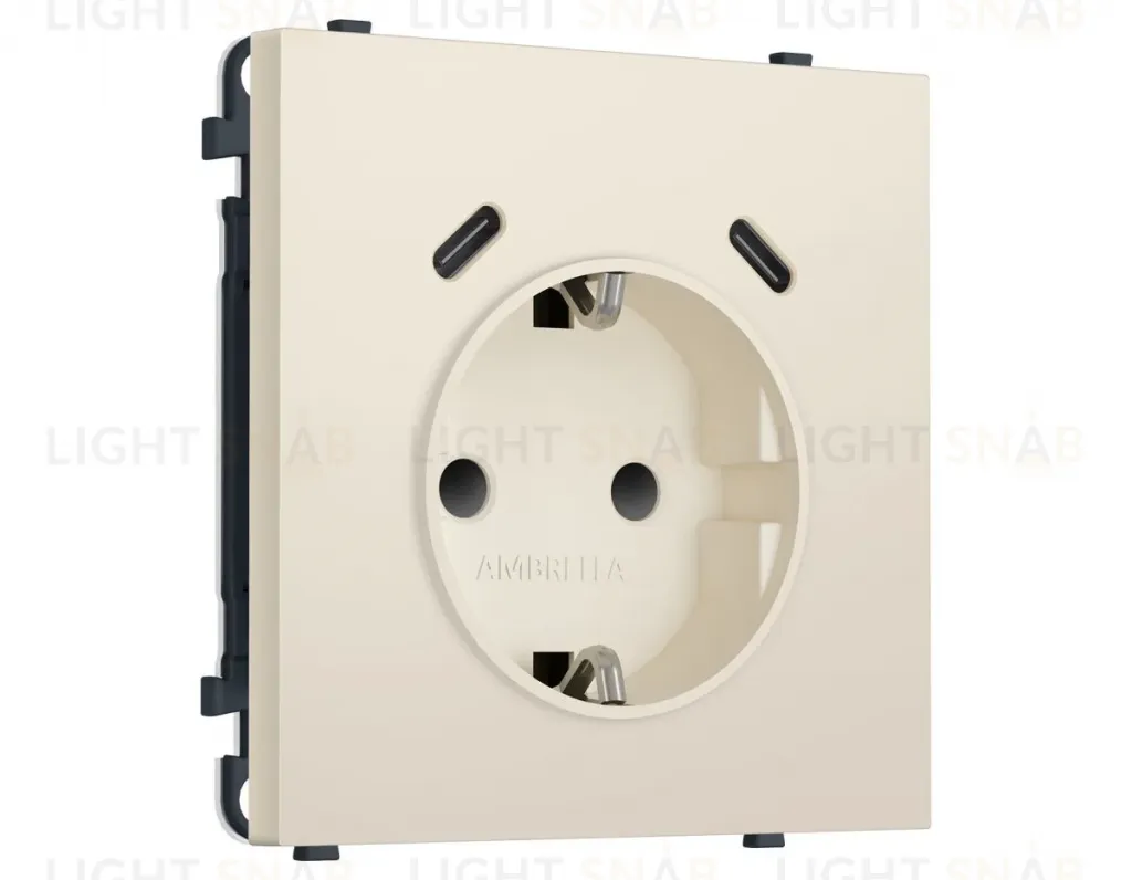 Комплект механизма электрической розетки SIGMA Бежевый матовый 2USB С+C 20W Ambrella Volt MS330510 (SP3305, PR165) MS330510