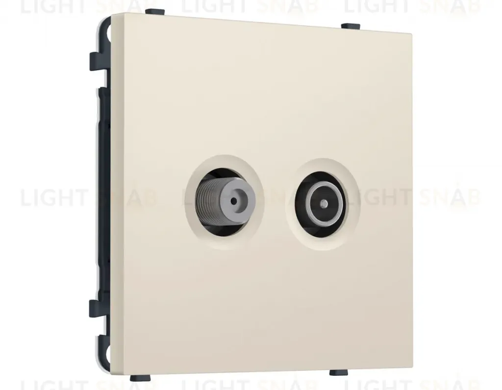 Комплект механизма розетки TV оконечной + SAT SIGMA Бежевый матовый 5-862MHz 3.5dB/950-2150MHz 3.8dB QUANT PRO Ambrella Volt MS333310 (SP3333, PR217) MS333310