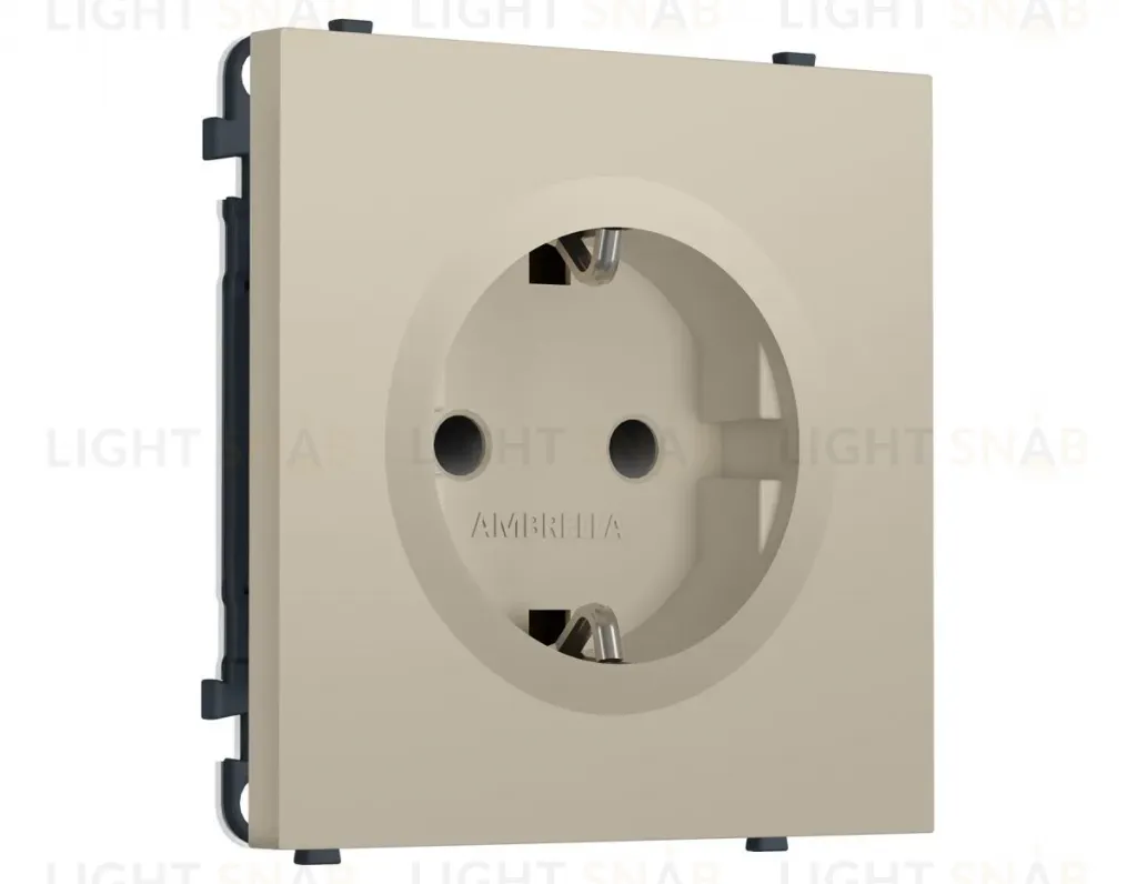 Комплект механизма электрической розетки SIGMA Кашемир 50Hz 2P+E с/з с/ш 16A-250V QUANT PRO Ambrella Volt MS347010 (SP3470, PR141) MS347010