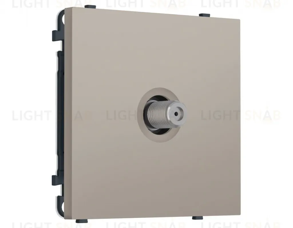 Комплект механизма TV розетки SAT SIGMA Серо-бежевый матовый 5-2400MHz 3.5dB QUANT PRO Ambrella Volt MS373050 (SP3730, PR215) MS373050