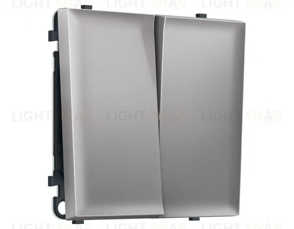 Комплект механизма 2-кл перекрестного выключателя SIGMA Сталь матовый 10A-250V QUANT PRO Ambrella Volt MS503030 (SP5030, PR125) MS503030