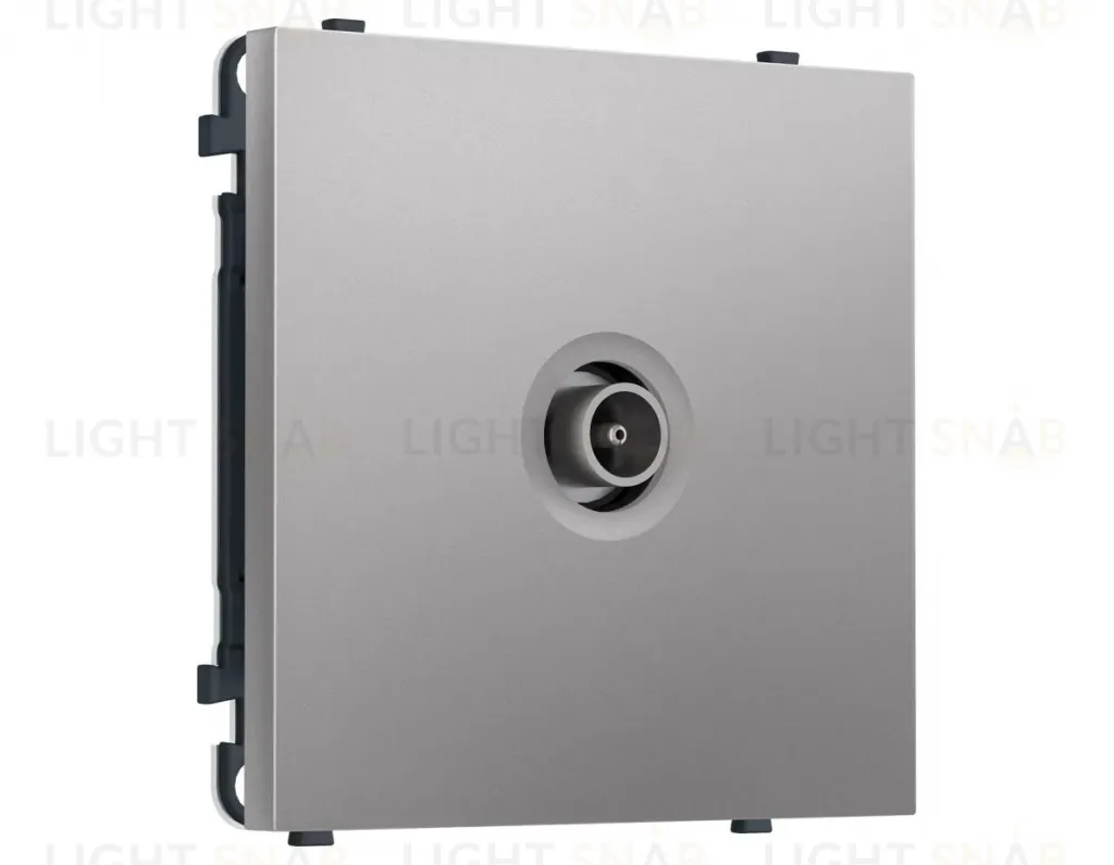 Комплект механизма TV розетки оконечной SIGMA Сталь матовый 50-870 MHz 1dB QUANT PRO Ambrella Volt MS513010 (SP5130, PR202) MS513010