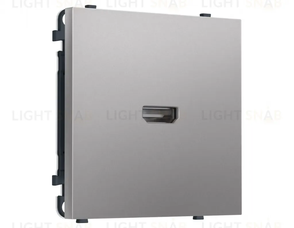 Комплект механизма розетки HDMI 2.1 SIGMA Сталь матовый 30V/900MS 4K-120HZ 8K-60Hz QUANT PRO Ambrella Volt MS514030 (SP5140, PR223) MS514030