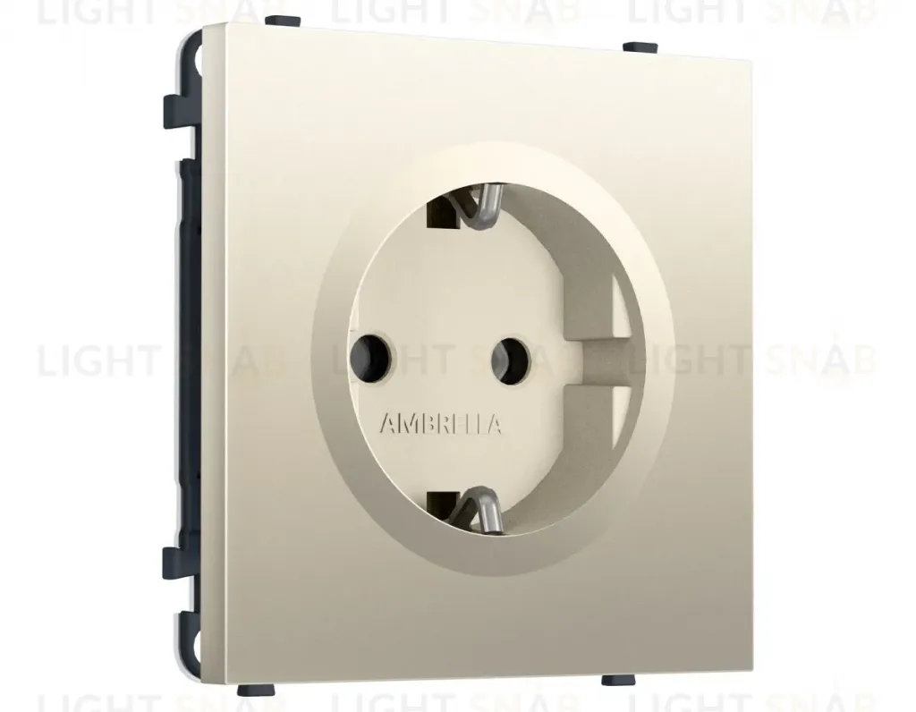 Комплект механизма электрической розетки SIGMA Шелк 50Hz 2P+E с/з 16A-250V QUANT PRO Ambrella Volt MS546010 (SP5460, PR141) MS546010