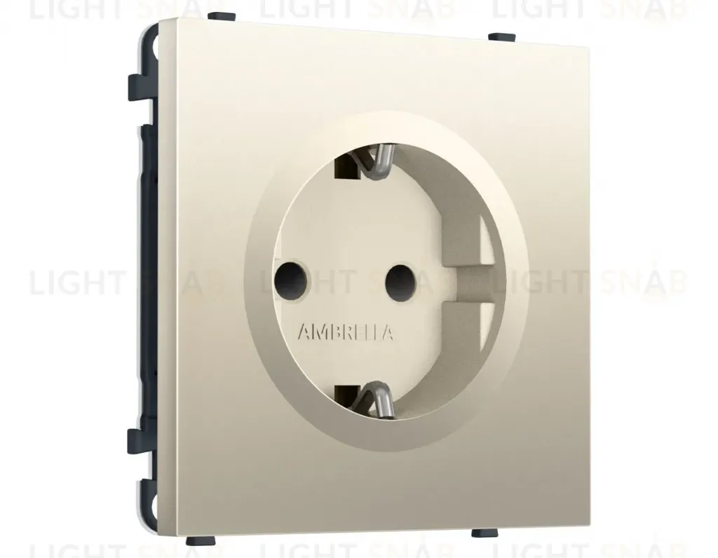 Комплект механизма электрической розетки SIGMA Шелк 50Hz 2P+E с/з с/ш 16A-250V QUANT PRO Ambrella Volt MS547010 (SP5470, PR141) MS547010