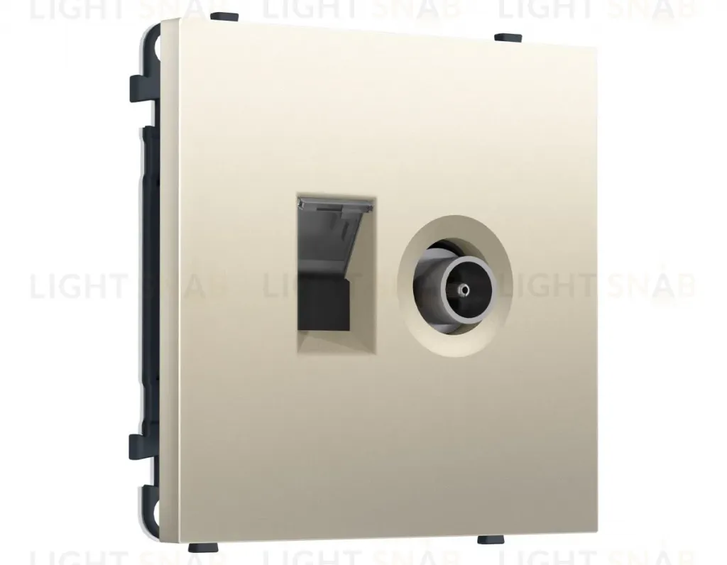 Комплект механизма розетки компьютерной + TV оконечной SIGMA Шелк RJ-45 Ambrella Volt MS552510 (SP5525, PR195) MS552510