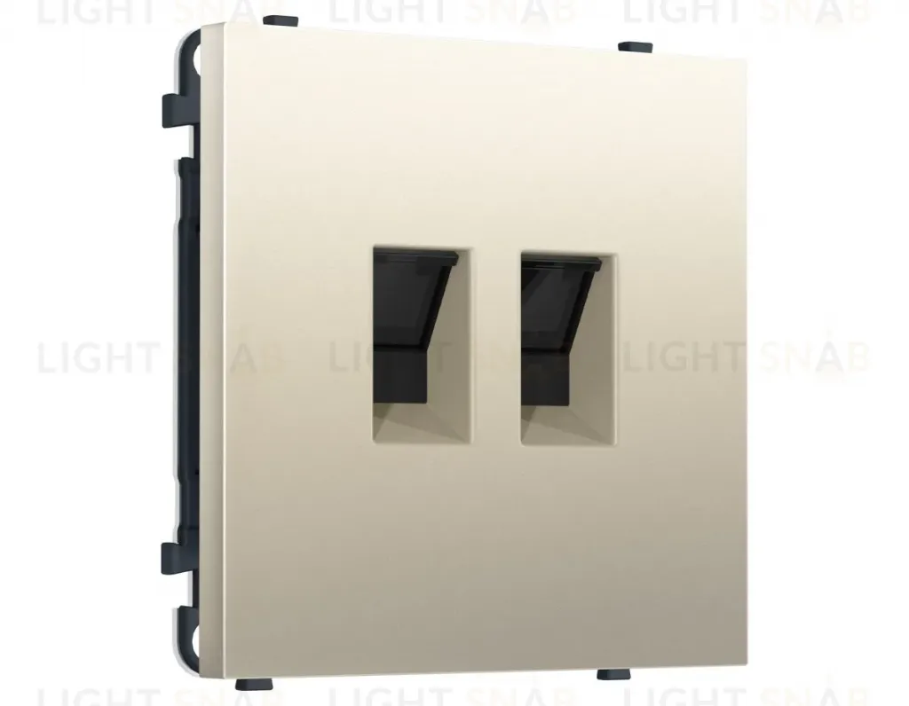 Комплект механизма компьютерной двойной розетки SIGMA Шелк RJ-45 Ambrella Volt MS552110 (SP5521, PR189) MS552110