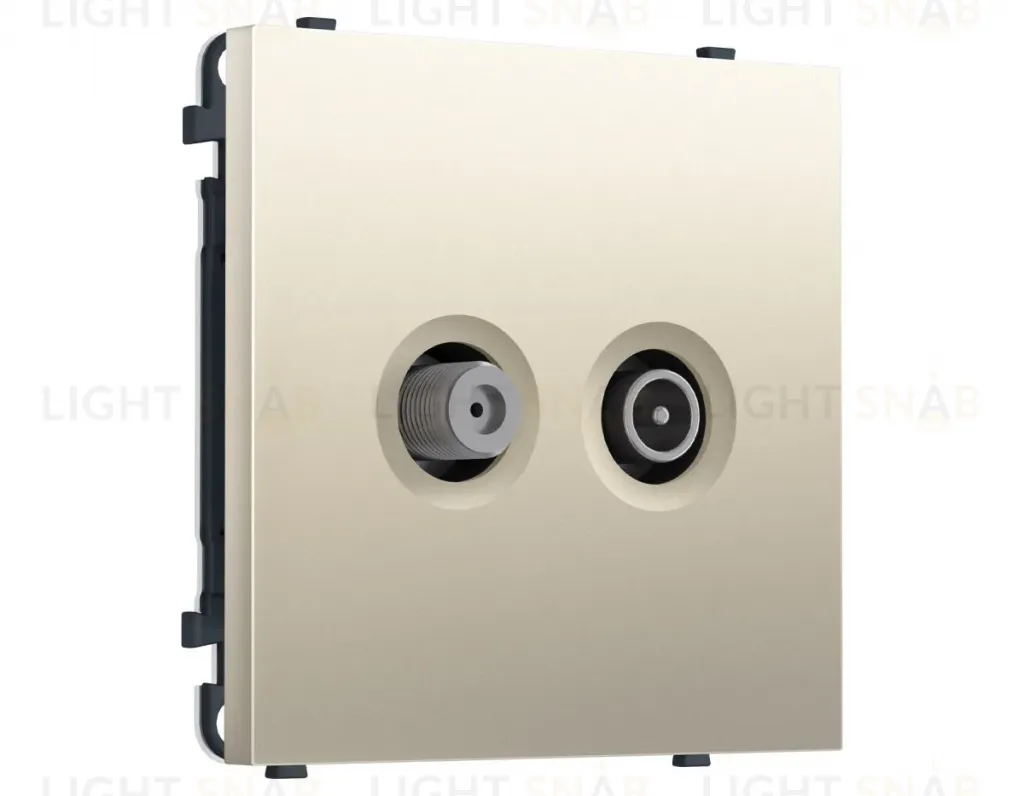 Комплект механизма розетки TV оконечной + SAT SIGMA Шелк 5-862MHz 3.5dB/950-2150MHz 3.8dB QUANT PRO Ambrella Volt MS553310 (SP5533, PR217) MS553310
