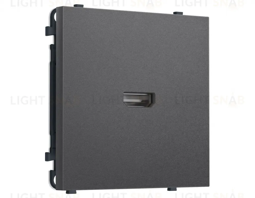 Комплект механизма розетки HDMI 2.1 SIGMA Антрацит серый 30V/900MS 4K-120HZ 8K-60Hz QUANT PRO Ambrella Volt MS664030 (SP6640, PR223) MS664030
