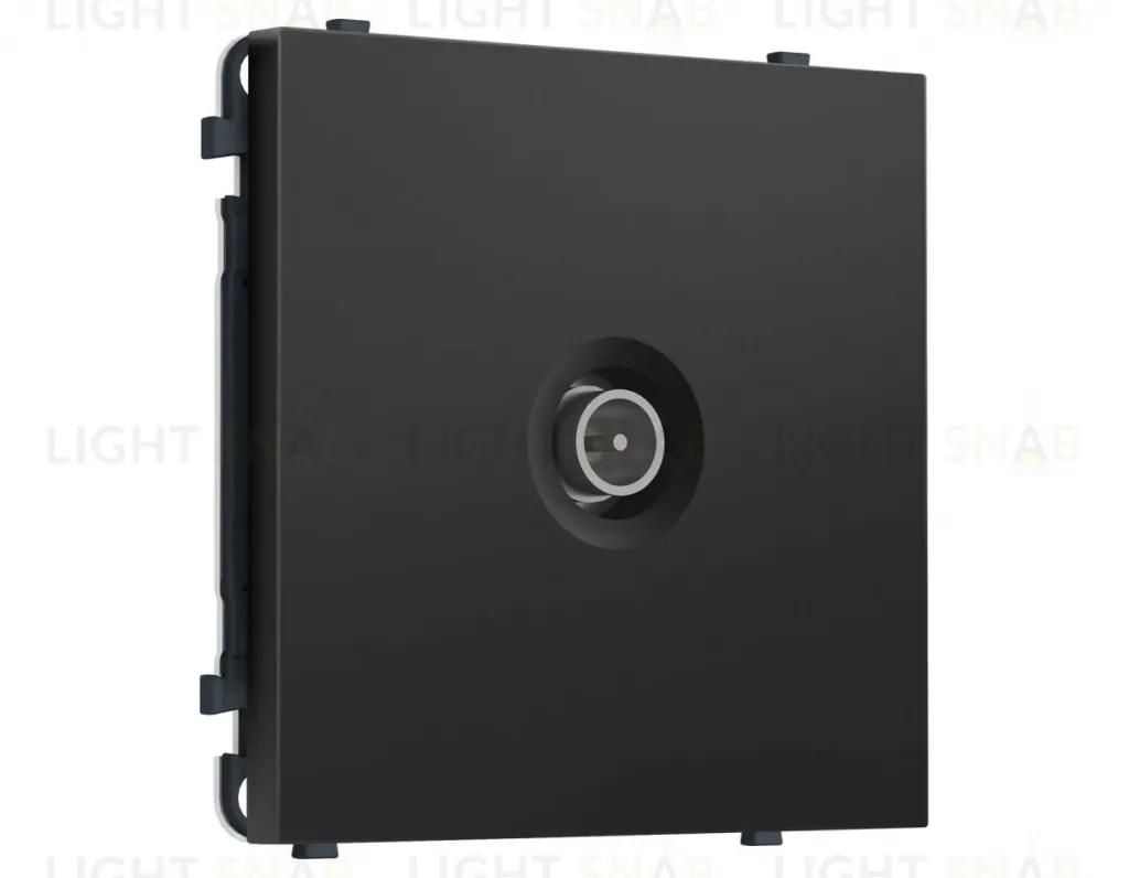 Комплект механизма TV розетки оконечной экранированной SIGMA Черный матовый 5-1000MHz 3dB QUANT PRO Ambrella Volt MS813005 (SP8130, PR199) MS813005