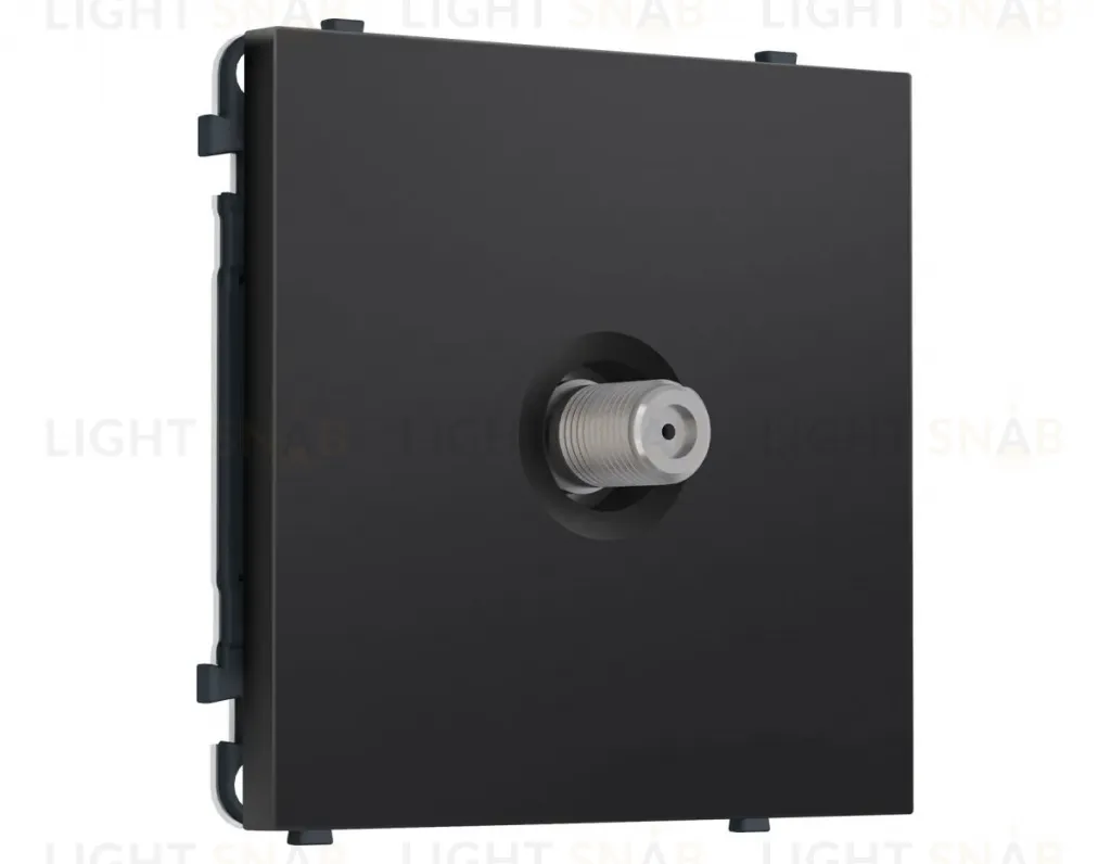 Комплект механизма TV розетки SAT SIGMA Черный матовый 5-2400MHz 3.5dB QUANT PRO Ambrella Volt MS813050 (SP8130, PR215) MS813050