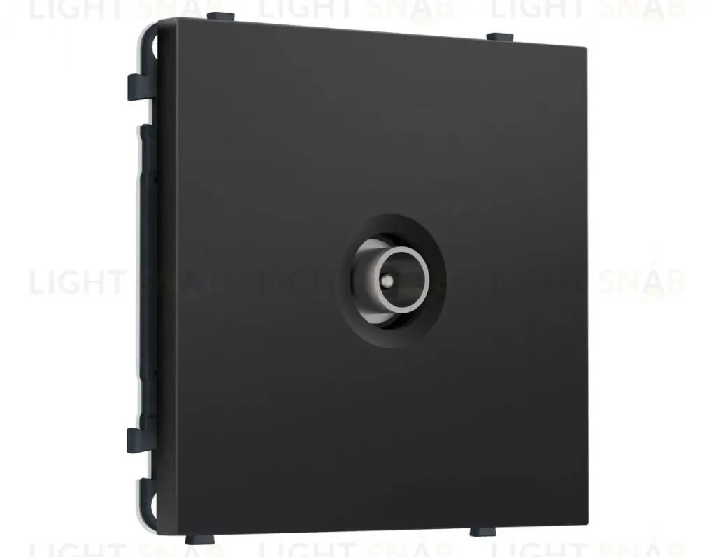 Комплект механизма TV розетки проходной SIGMA Черный матовый 5-1000 MHz 4dB QUANT PRO Ambrella Volt MS813030 (SP8130, PR211) MS813030