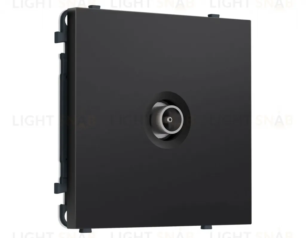Комплект механизма TV розетки оконечной SIGMA Черный матовый 50-870 MHz 1dB QUANT PRO Ambrella Volt MS813010 (SP8130, PR202) MS813010