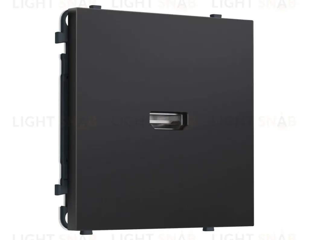 Комплект механизма розетки HDMI 2.1 SIGMA Черный матовый 30V/900MS 4K-120HZ 8K-60Hz QUANT PRO Ambrella Volt MS814030 (SP8140, PR223) MS814030