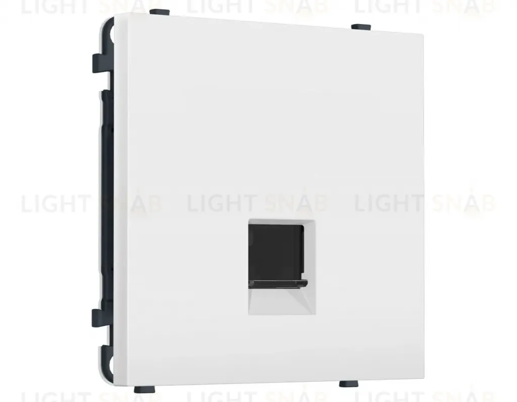Комплект механизма телефонной розетки SIGMA Белый мягкое касание RJ-11 Ambrella Volt MS832030 (SP8320, PR190) MS832030