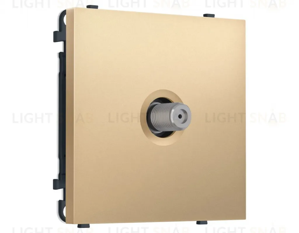 Комплект механизма TV розетки SAT SIGMA Золото Мягкое касание 5-2400MHz 3.5dB QUANT PRO Ambrella Volt MS893050 (SP8930, PR215) MS893050
