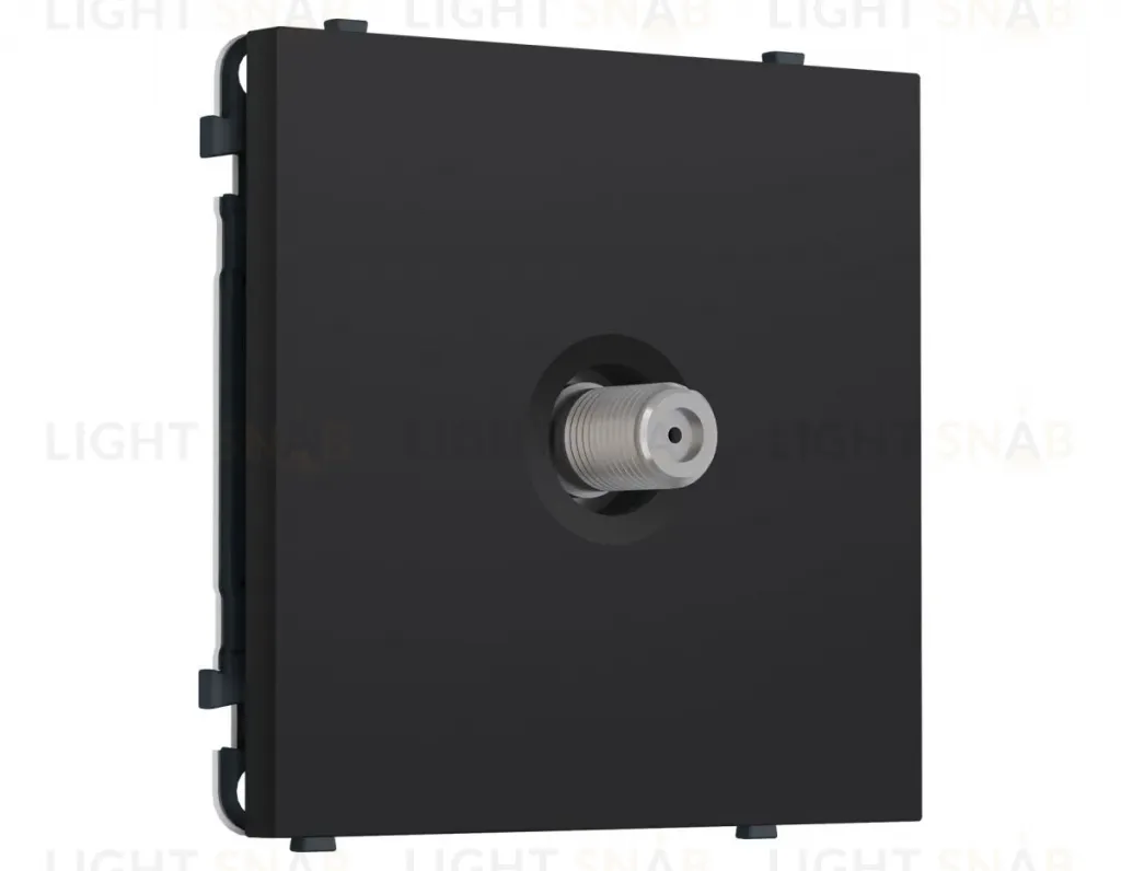 Комплект механизма TV розетки SAT SIGMA Черный Мягкое касание 5-2400MHz 3.5dB QUANT PRO Ambrella Volt MS993050 (SP9930, PR215) MS993050