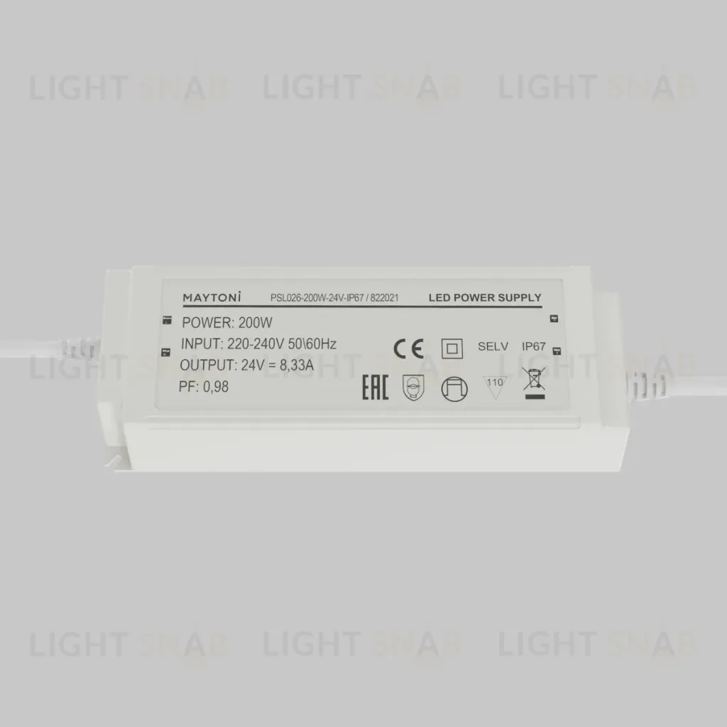 Источник напряжения Maytoni Led Strip PSL026 24В 200Вт IP67 822021 822021
