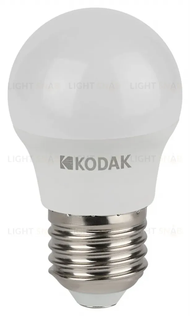 Лампа светодиодная Kodak LED P45-7W-830-E27 K 7Вт шар теплый белый свет Е27 Б0057614 Б0057614