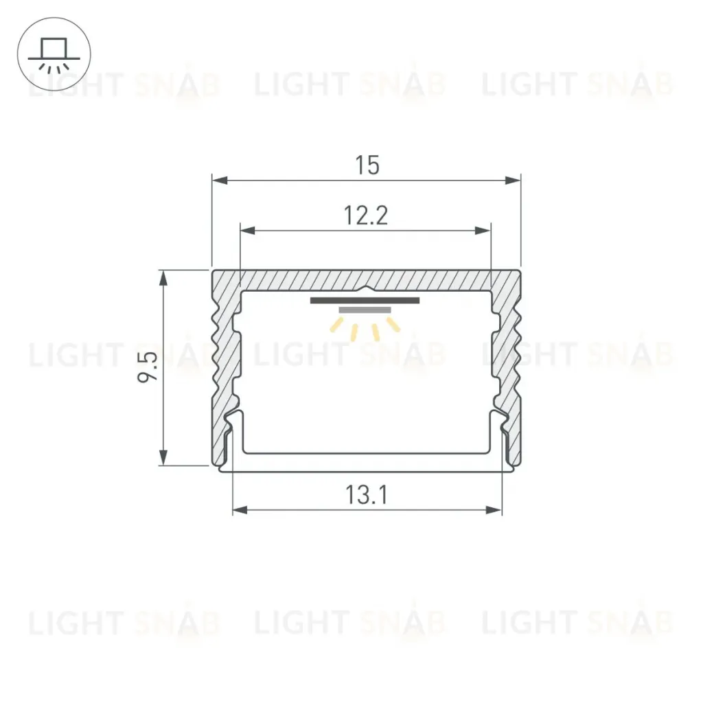 Профиль Arlight SL-SLIM15-H10-3000 BLACK (Алюминий) 065380 065380