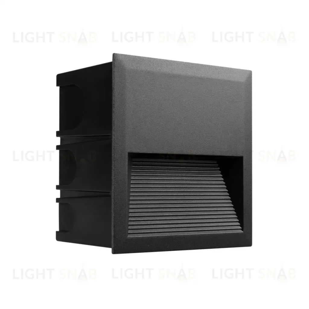 Светильник для ступеней Arlight LTD-RIBONIK-S135x135-5W Warm3000 (Черный, 50 deg, 230V) (IP65 Металл) 062914 062914