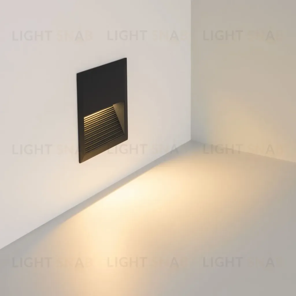 Светильник для ступеней Arlight LTD-RIBONIK-S135x135-5W Warm3000 (Черный, 50 deg, 230V) (IP65 Металл) 062914 062914