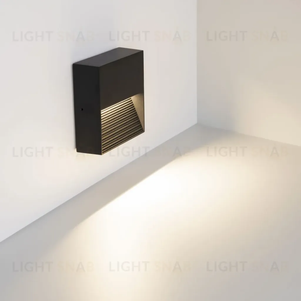 Cветильник для ступеней Arlight LGD-RIBONIK-S114x114-5W Day4000 (Черный, 50 deg, 230V) (IP65 Металл) 062919 062919