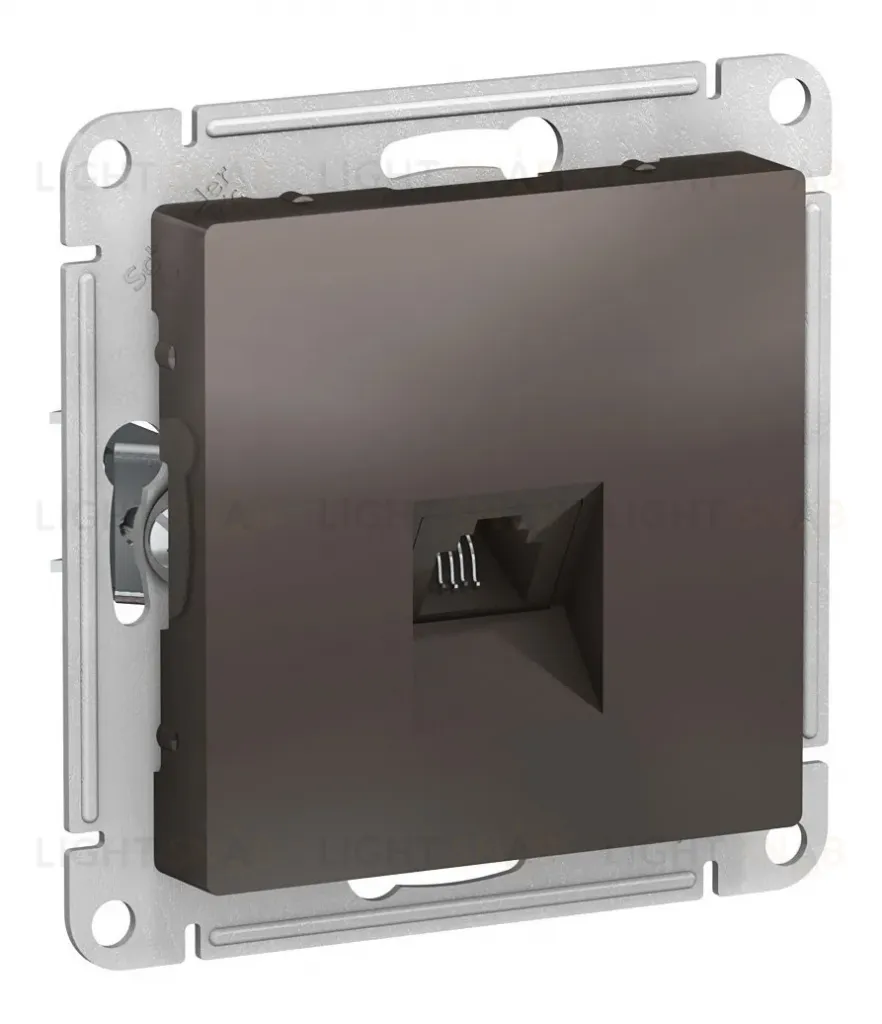 Розетка телефонная RJ11, механизм Systeme Electric AtlasDesign Мокко ATN000681 ATN000681