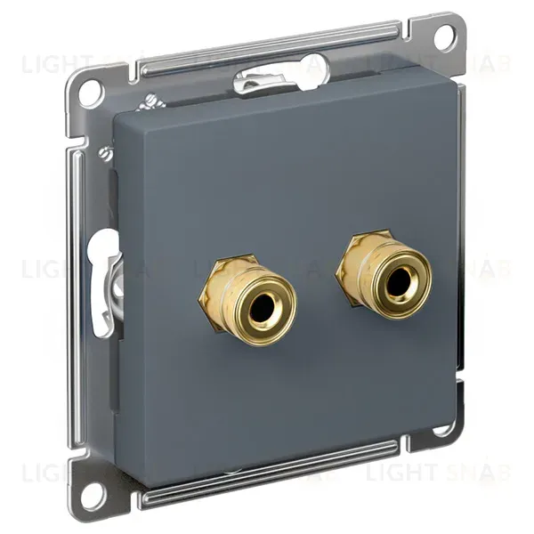 Аудиорозетка двухместная Systeme Electric AtlasDesign Грифель ATN000787 ATN000787