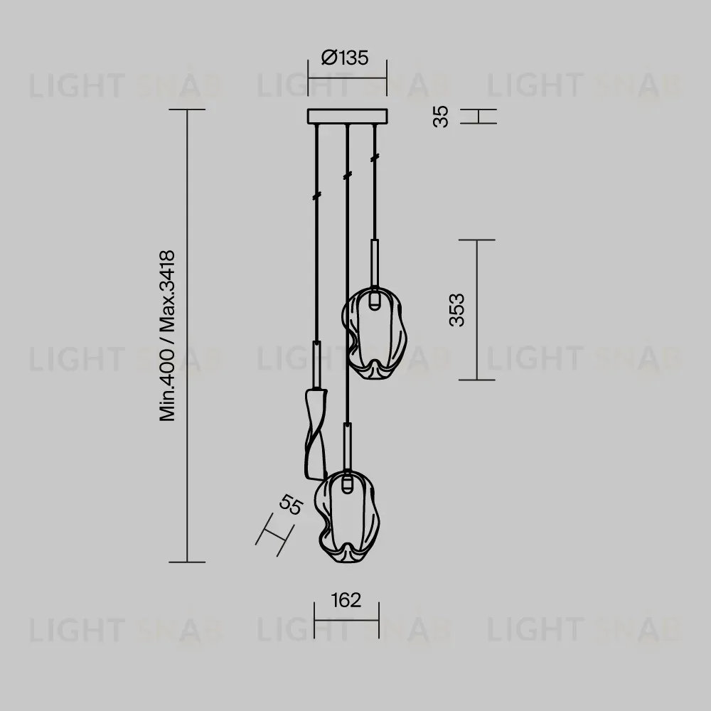 Подвесной светильник Maytoni Shiori MOD524PL-L8BSK MOD524PL-L8BSK