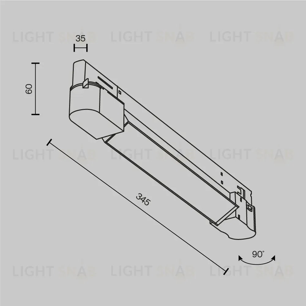 Трековый трехфазный светильник Maytoni Technical Basis TR196-3-10W2.7K-B(N) TR196-3-10W2.7K-B(N)