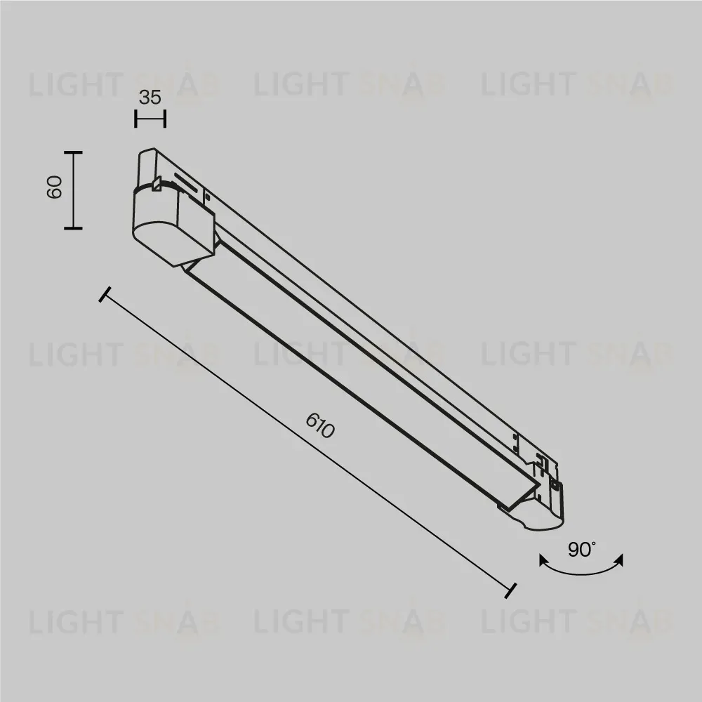 Трековый трехфазный светильник Maytoni Technical Basis TR196-3-20W2.7K-W(N) TR196-3-20W2.7K-W(N)