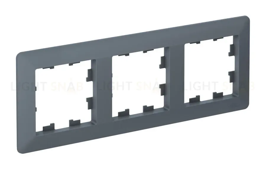 Рамка 3-ая Systeme Electric AtlasDesign Air Грифель/дымчатый черный ATN220703 ATN220703