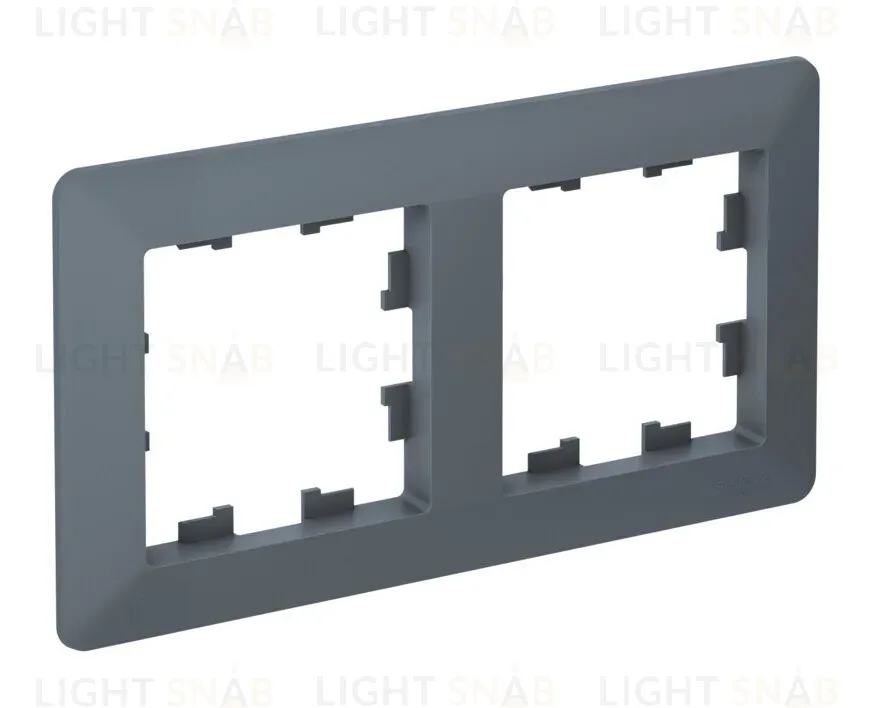 Рамка 2-ая Systeme Electric AtlasDesign Air Грифель/дымчатый черный ATN220702 ATN220702